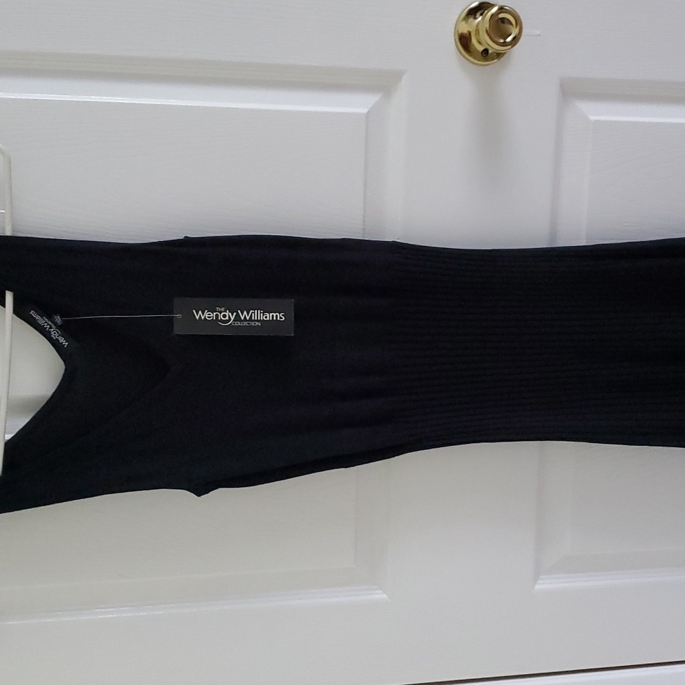 Maxi petite black sweater dress